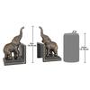 Design Toscano Triumphant Elephant Cast Iron Sculptural Bookend Pair SP2869